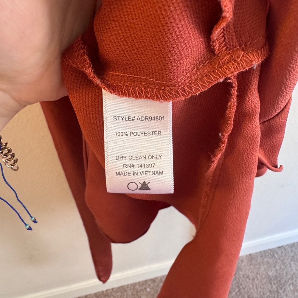 Astr Asymmetrical Rust Dress, Size Large - Picture 6 of 6